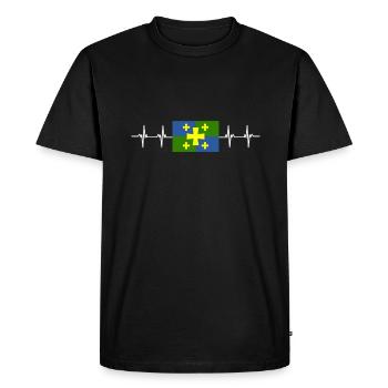 Georgian Flag - Men's Premium Organic T-Shirt - black - Front - Nico (187cm)