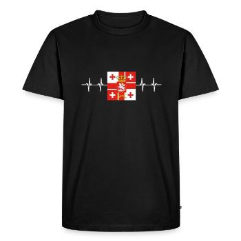 Georgian Flag - Men's Premium Organic T-Shirt - black - Front - Nico (187cm)