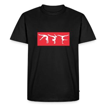 Cheerleader Tumbling Acrobat Cartwheel Maman - T-shirt Premium bio Homme - noir - Devant - Nico (187cm)