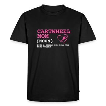 Cheerleader Tumbling Acrobat Cartwheel Mom - Men's Premium Organic T-Shirt - black - Front - Nico (187cm)