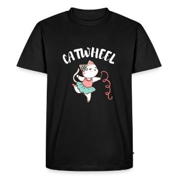 Cheerleader Tumbling Acrobat Cartwheel Maman - T-shirt Premium bio Homme - noir - Devant - Nico (187cm)