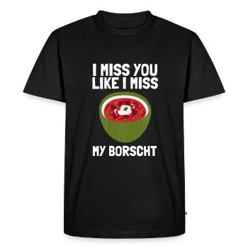 Borsch Beetroot Ukrainian Borscht - Men's Premium Organic T-Shirt - black - Front - Nico (187cm)