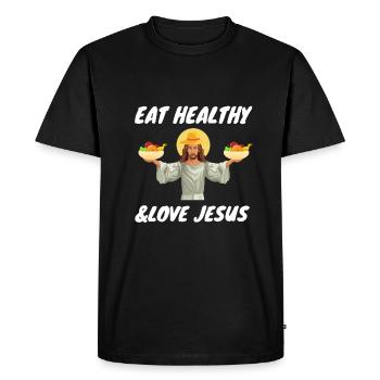 Holistic Nutritionist National Nutrition Month - Men's Premium Organic T-Shirt - black - Front - Nico (187cm)