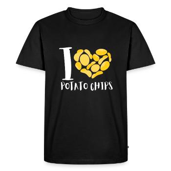 Just A Girl Who Loves Potato Chips - Men's Premium Organic T-Shirt - black - Front - Nico (187cm)
