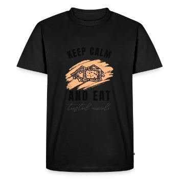 Raviolis grillés à St. Louis - T-shirt Premium bio Homme - noir - Devant - Nico (187cm)