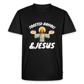 Raviolis grillés à St. Louis - T-shirt Premium bio Homme - noir - Devant - Nico (187cm)