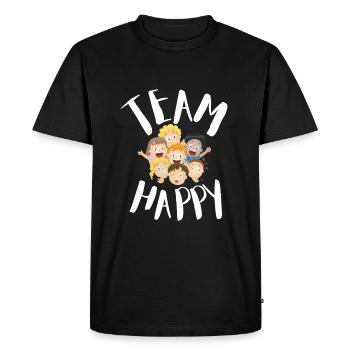 International Day Of Happiness - Men's Premium Organic T-Shirt - black - Front - Nico (187cm)