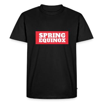 First Day Of Spring Equinox - Men's Premium Organic T-Shirt - black - Front - Nico (187cm)