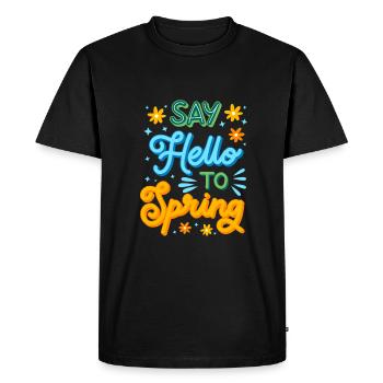 First Day Of Spring Equinox - Men's Premium Organic T-Shirt - black - Front - Nico (187cm)