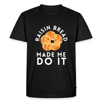 Baking Raisin Bread - Men's Premium Organic T-Shirt - black - Front - Nico (187cm)