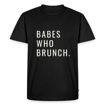 Babes Who Brunch Squat - Men's Premium Organic T-Shirt - black - Front - Nico (187cm)