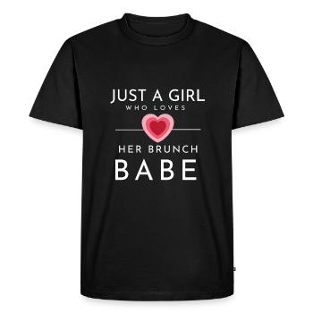 Babes Who Brunch Squat - Men's Premium Organic T-Shirt - black - Front - Nico (187cm)
