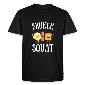 Babes Who Brunch Squat - Men's Premium Organic T-Shirt - black - Front - Nico (187cm)