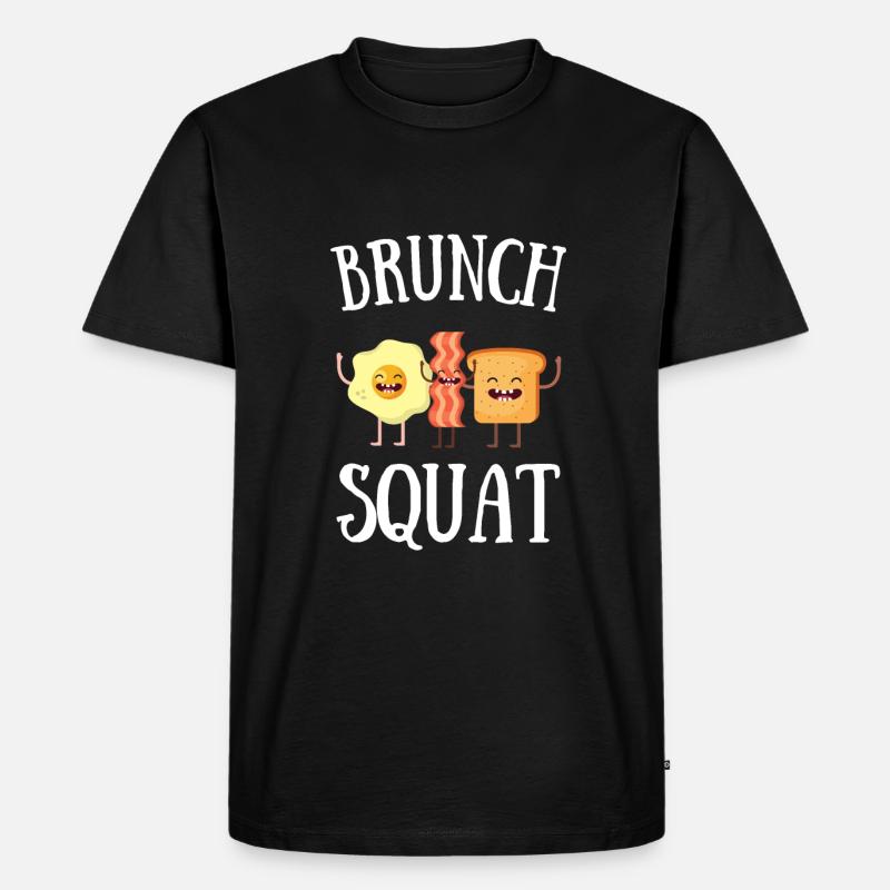 Babes Who Brunch Squat - Männer Premium Bio T-Shirt - Schwarz