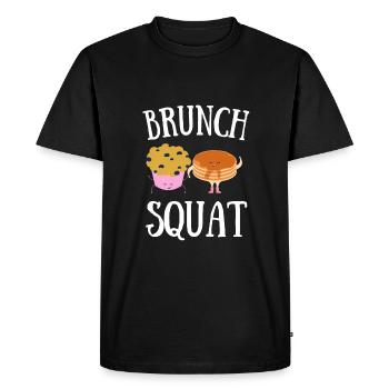 Babes Who Brunch Squat - Men's Premium Organic T-Shirt - black - Front - Nico (187cm)