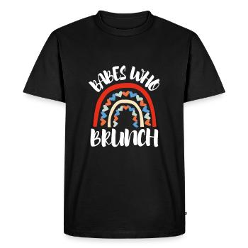 Babes Who Brunch Squat - Men's Premium Organic T-Shirt - black - Front - Nico (187cm)