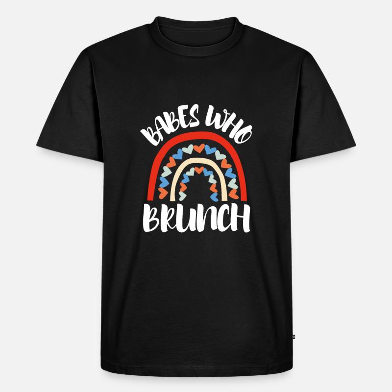 Babes Who Brunch Squat - Männer Premium Bio T-Shirt - Schwarz