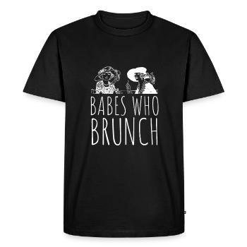 Babes Who Brunch Squat - Men's Premium Organic T-Shirt - black - Front - Nico (187cm)