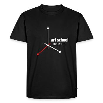 Art School Dropout - Men's Premium Organic T-Shirt - black - Front - Nico (187cm)