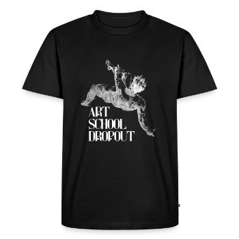 Art School Dropout - Men's Premium Organic T-Shirt - black - Front - Nico (187cm)