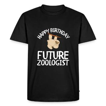 Future Zoologist Birthday Wildlife - T-shirt Premium bio Homme - noir - Devant - Nico (187cm)