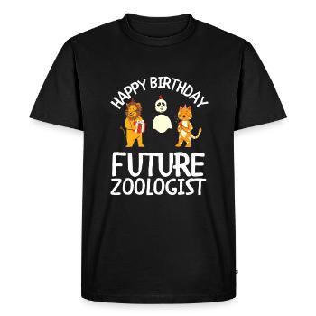 Future Zoologist Birthday Wildlife - T-shirt Premium bio Homme - noir - Devant - Nico (187cm)