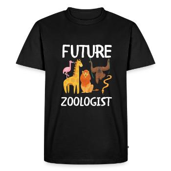 Future Zoologist Birthday Wildlife - T-shirt Premium bio Homme - noir - Devant - Nico (187cm)