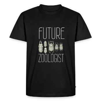 Future Zoologist Birthday Wildlife - T-shirt Premium bio Homme - noir - Devant - Nico (187cm)