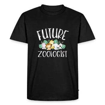 Future Zoologist Birthday Wildlife - T-shirt Premium bio Homme - noir - Devant - Nico (187cm)