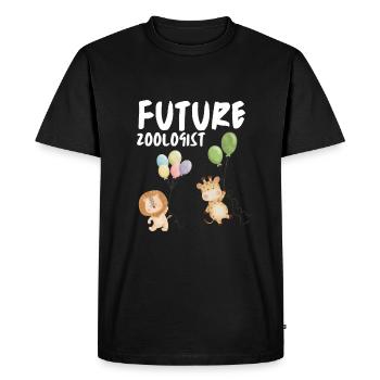 Future Zoologist Birthday Wildlife - T-shirt Premium bio Homme - noir - Devant - Nico (187cm)