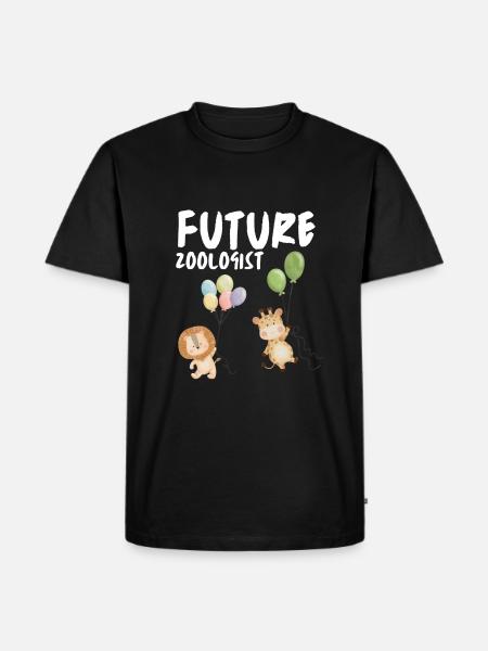 Future Zoologist Birthday Wildlife - Men's Premium Organic T-Shirt - black