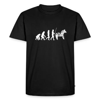 Sverige Sweden Swedish Dala Horse Dalecarlian - Men's Premium Organic T-Shirt - black - Front - Nico (187cm)
