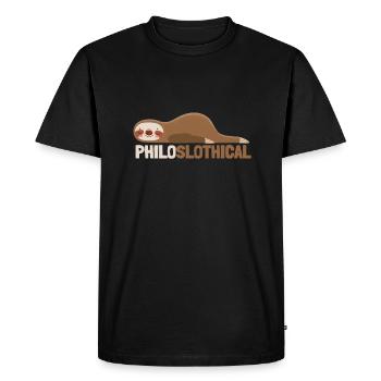 Philosophical Debate Feeling Philoslothical - Men's Premium Organic T-Shirt - black - Front - Nico (187cm)