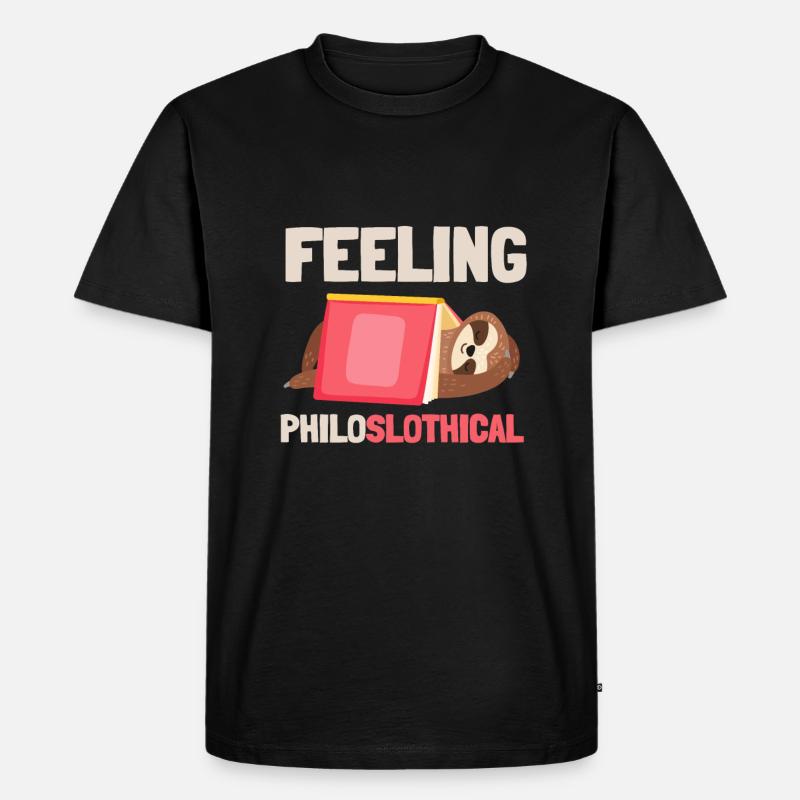 Philosophical Debate Feeling Philoslothical - Männer Premium Bio T-Shirt - Schwarz