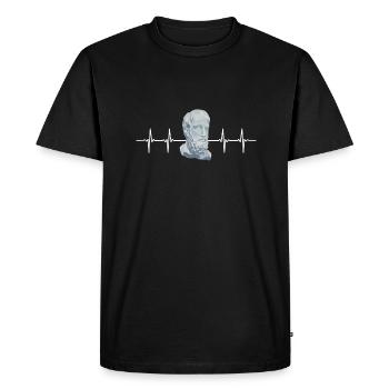 Philosophical Debate Feeling Philoslothical - Men's Premium Organic T-Shirt - black - Front - Nico (187cm)