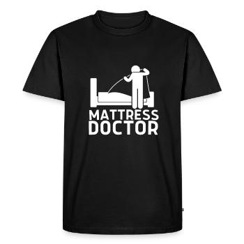 Meilleur vendeur de matelas de lit Docteur - T-shirt Premium bio Homme - noir - Devant - Nico (187cm)