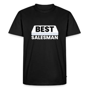 Meilleur vendeur de matelas de lit Docteur - T-shirt Premium bio Homme - noir - Devant - Nico (187cm)