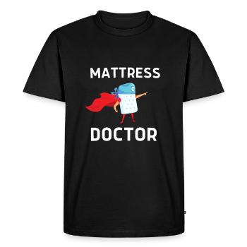 Meilleur vendeur de matelas de lit Docteur - T-shirt Premium bio Homme - noir - Devant - Nico (187cm)