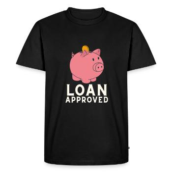 Loan Heartbeat - Agent de crédit Courtier hypothécaire - T-shirt Premium bio Homme - noir - Devant - Nico (187cm)