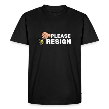 Échecs Veuillez démissionner - T-shirt Premium bio Homme - noir - Devant - Nico (187cm)