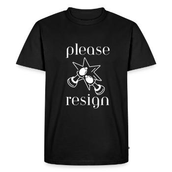 Échecs Veuillez démissionner - T-shirt Premium bio Homme - noir - Devant - Nico (187cm)
