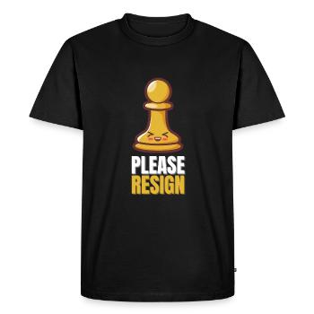 Échecs Veuillez démissionner - T-shirt Premium bio Homme - noir - Devant - Nico (187cm)