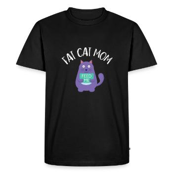 Fat Cat Obesity - Men's Premium Organic T-Shirt - black - Front - Nico (187cm)