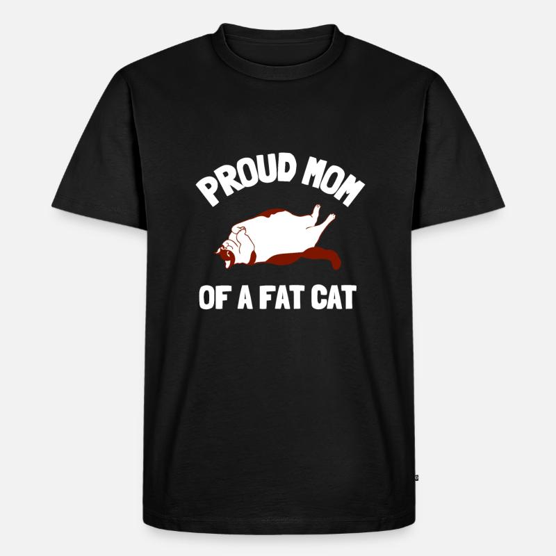 Fat Cat Obesity - Männer Premium Bio T-Shirt - Schwarz