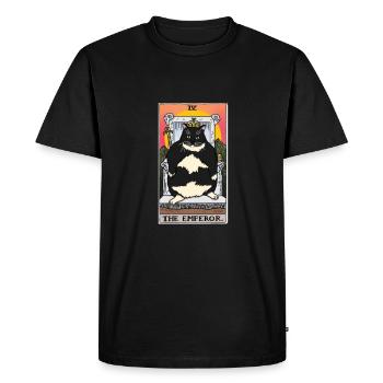 Fat Cat Obesity - Men's Premium Organic T-Shirt - black - Front - Nico (187cm)