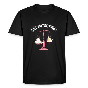 Fat Cat Obesity - Men's Premium Organic T-Shirt - black - Front - Nico (187cm)