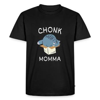 Chonk Cat Obésité - T-shirt Premium bio Homme - noir - Devant - Nico (187cm)