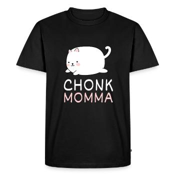 Chonk Cat Obésité - T-shirt Premium bio Homme - noir - Devant - Nico (187cm)