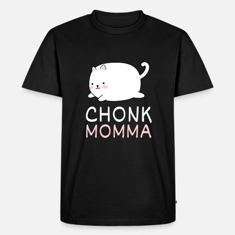Chonk Cat Obesity - Männer Premium Bio T-Shirt - Schwarz
