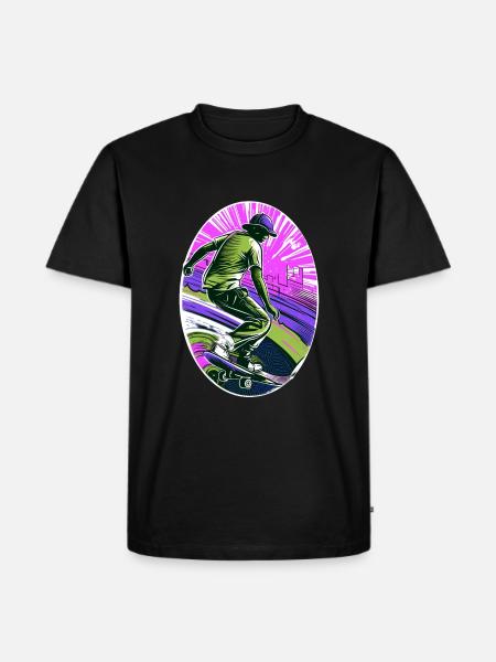 Skater Skateboard - Men's Premium Organic T-Shirt - black